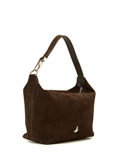 Beymen Club Kahverengi Kadın Süet Omuz Çantası - 3