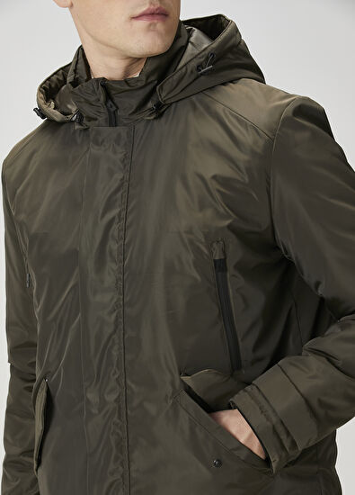 Beymen Club Haki Kapüşonlu Mont - 5