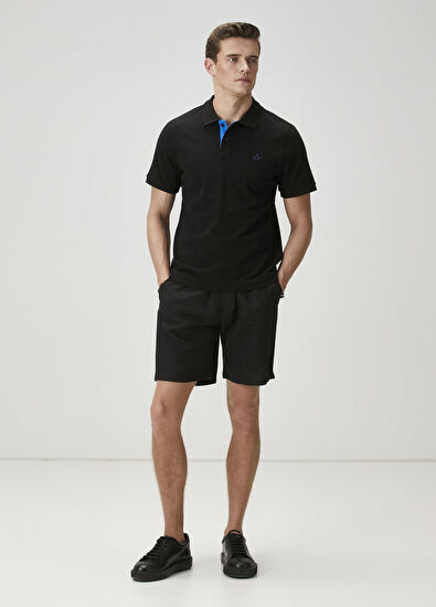 Beymen Club Comfort Fit Siyah Yaka Altı Baskılı Polo T-shirt - 3