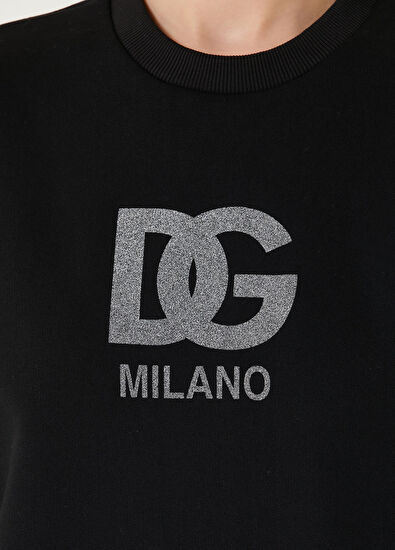 Dolce&Gabbana Siyah Cropped Sweatshirt - 4