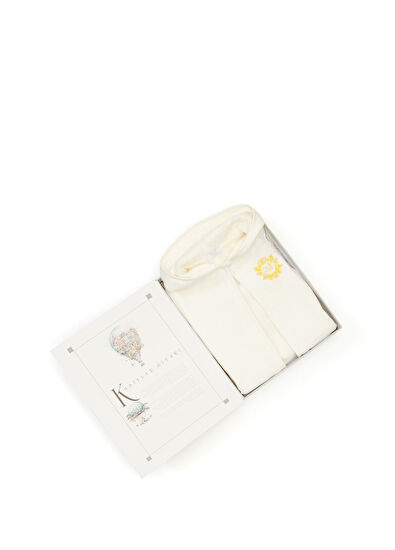 Ola Babies White Bamboo Muslin Children's Bathrobe - 4