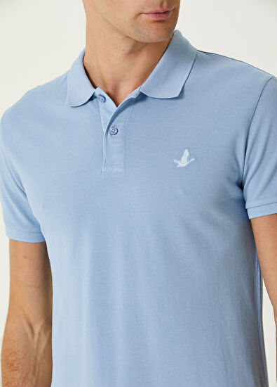 Beymen Club Slim Fit Açık Mavi Polo Yaka T-shirt - 4