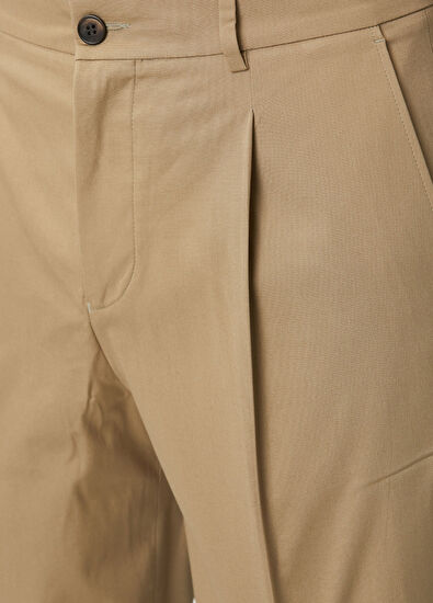 Beymen Club Dark Beige Pleated Trousers - 4