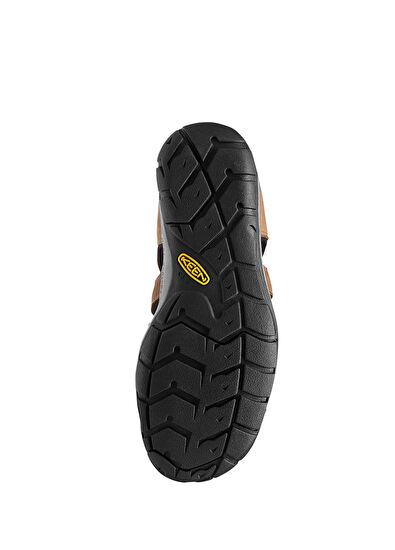 Keen Clearwater CNX Dark Earth Black Leather Men's Sandals - 6