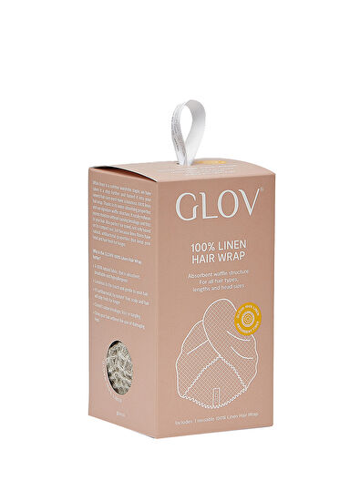 Glov 100% Linen Hair Wrap Brown - 5