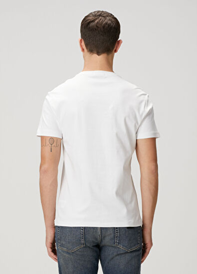 Polo Ralph Lauren White Logo Embroidered Basic T-Shirt - 4