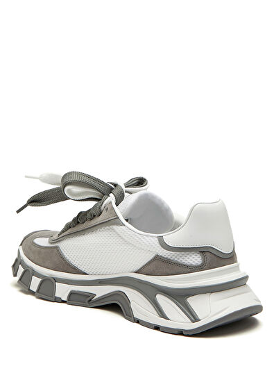 Dolce&Gabbana Country White Gray Men's Leather Sneakers - 3