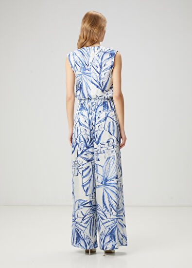 Beymen Club Kırık Beyaz Desenli Tulum - 5