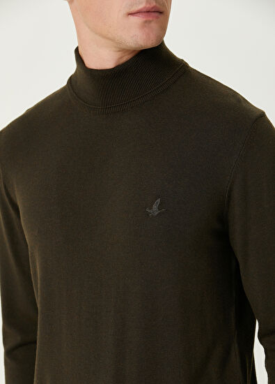 Beymen Club Haki Yarım Balıkçı Yaka Basic Kazak - 6