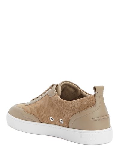 Christian Louboutin Retero Beige Men's Leather Sneakers - 3