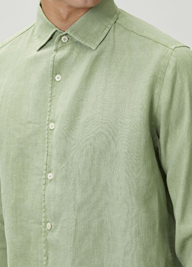 MC2 (Saint Barth) Raphael Green Linen Shirt - 5