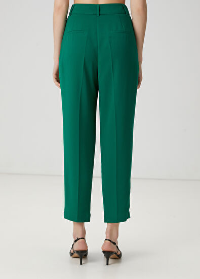 Beymen Club Dark Green Crepe Carrot Pants - 4