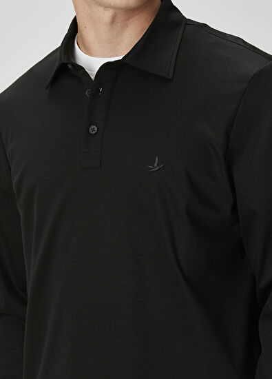 Beymen Club Comfort Fit Black Polo Neck Sweatshirt - 6