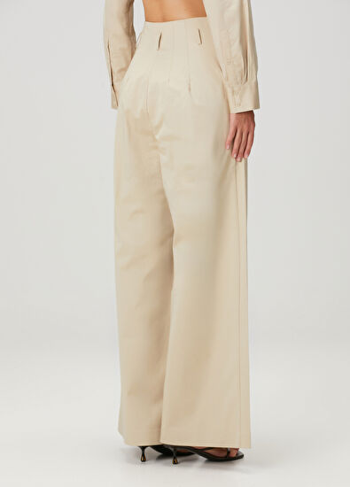 St. Agni Bej Pileli Organik Pamuk Pantolon - 4