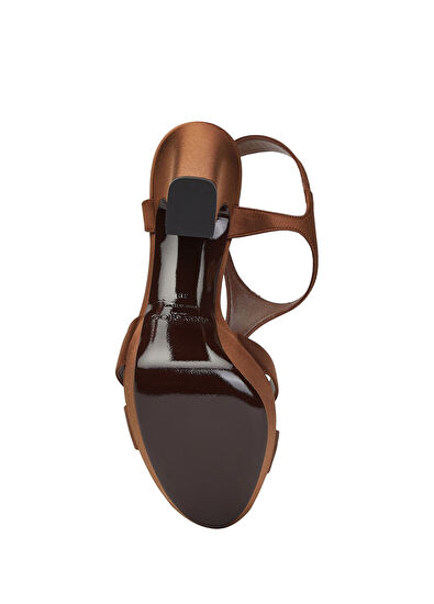 Kesia Bronz Kadın Saten Sandalet - Görsel 6