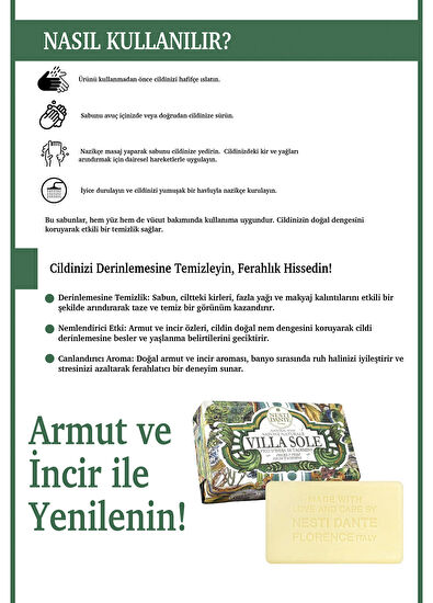 Nesti Dante Villa Sole Fichi D'India di Taormina Armut  İncir Özlü Canlandırıcı Banyo Sabunu 250 gr - 4