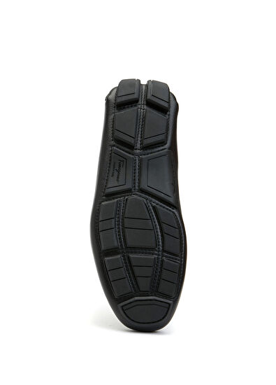 Siyah Logo Tokalı Erkek Deri Driver - Görsel 6