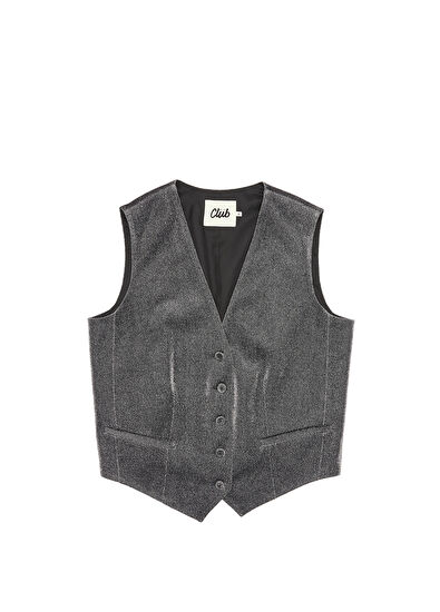 Beymen Club Gri Simli Yelek - 7