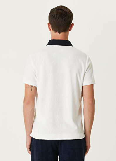 Beymen Club Beyaz Polo Yaka Havlu Dokulu T-shirt - 5
