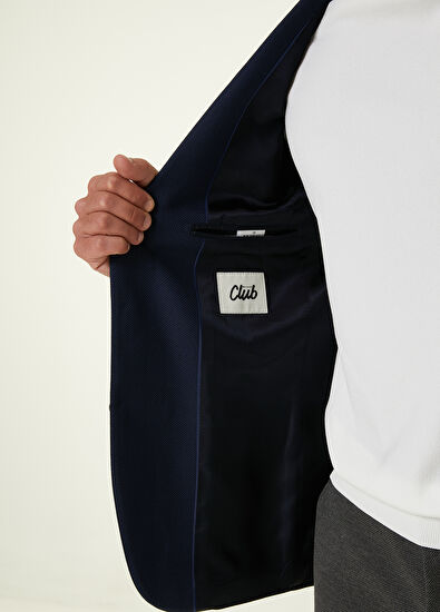 Lacivert Kuşgözü Dokulu Blazer Beymen Club Lacivert Kuşgözü Dokulu Blazer - 10