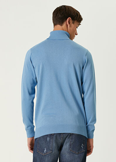 Beymen Club Mavi Balıkçı Yaka Kazak - 4