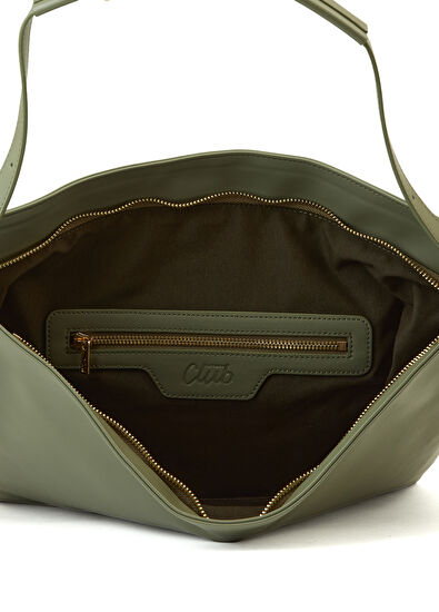 Beymen Club Haki Logolu Kadın Omuz Çantası - 5