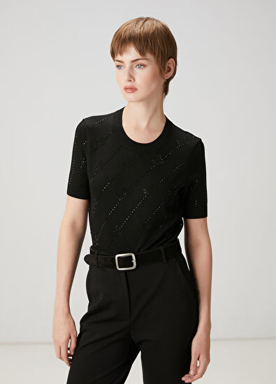 Beymen Club Siyah Taşlı Triko - 3