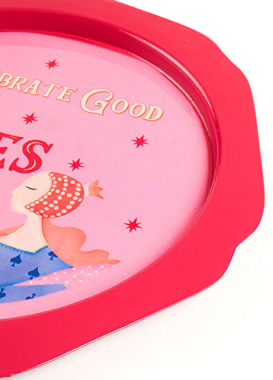 Zsa Zsa Zsu Nanpur Red Iron Decorative Tray - 4