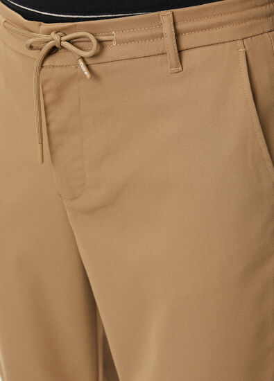Beymen Club Bej Beli Kordonlu Twill Pantolon - 4
