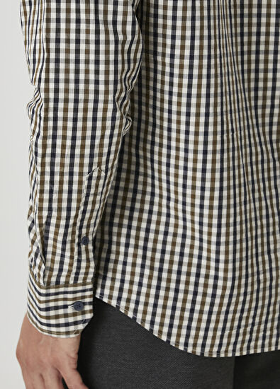 Beymen Club Yeşil Pötikare Desenli Gömlek - 7