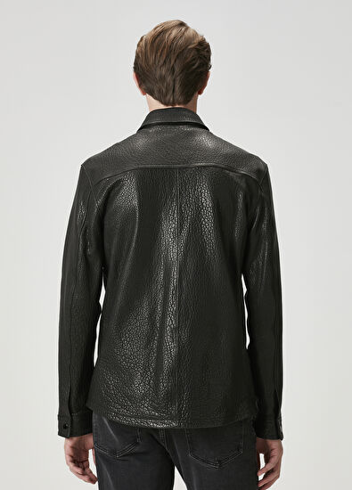 Beymen Club Siyah Deri Gömlek - 5