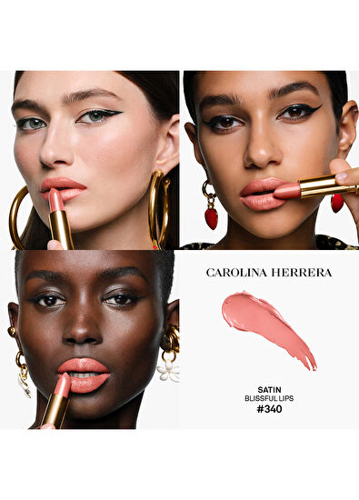 Carolina Herrera Fabulous Kiss The Lipstick Satin 340 Blisful Lips - 4