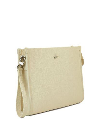 Beymen Club Ecru Women's Bio Vegan Leather Hand Portfolio - 3