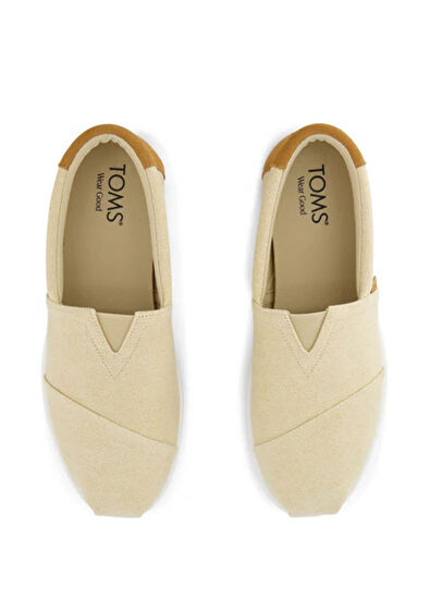 Toms Alp FWD Almond Herringbone Canvas Tan Suede Erkek Espadril - 3