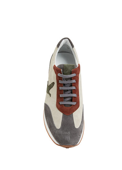 Beymen Club Colorblocked Kaz Logolu Erkek Deri Sneaker - 4