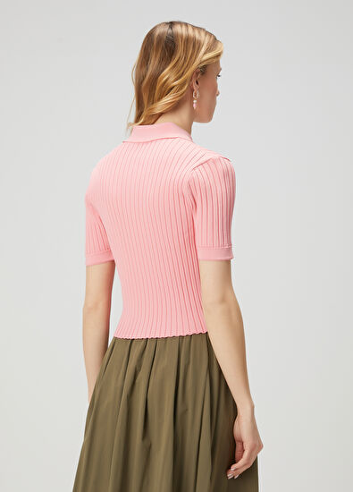 Beymen Club Pembe Ribli Polo Hırka - 5