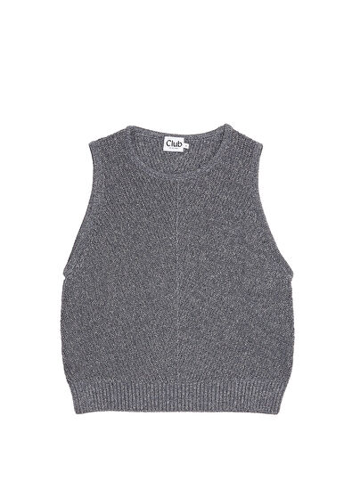 Beymen Club Grey Glitter Tank Top - 7