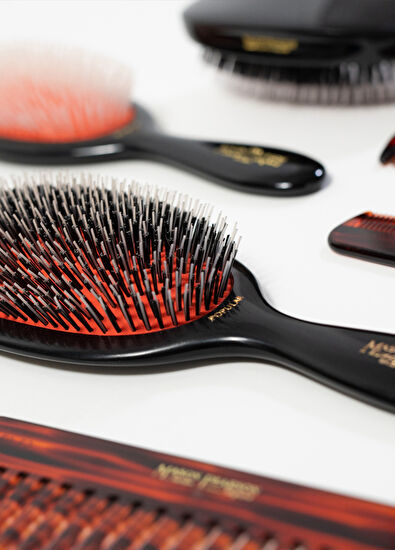 Mason Pearson Popular Bristle Nylon BN1 Dark Geniş Saç Fırçası - 3