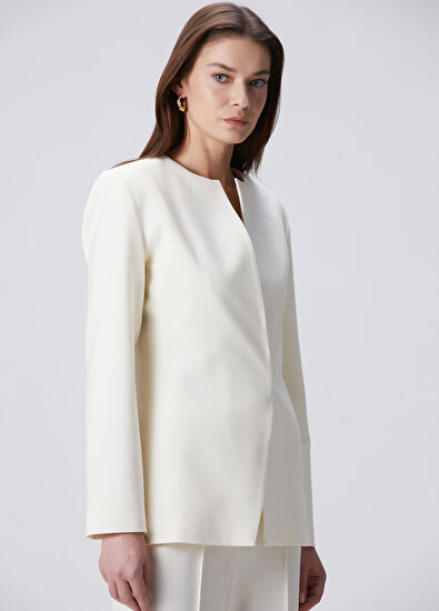 Beymen Collection Kırık Beyaz Yün Ceket - 5