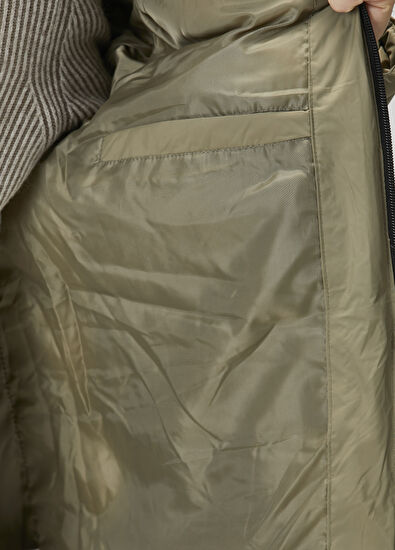 Beymen Club Haki Kapüşonlu Puff Mont - 7