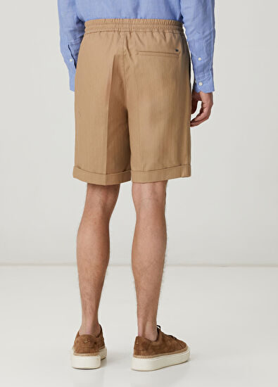 Beymen Club Camel Hair Spot Stitch Detailed Shorts - 3
