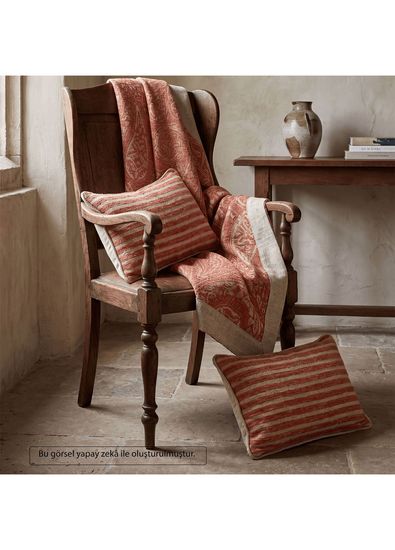 22 Maggio Istanbul Oriente Shawl Patterned Terracotta Sofa Shawl 140 × 175 cm - 4