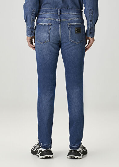 Lacivert Jean Pantolon - Görsel 5