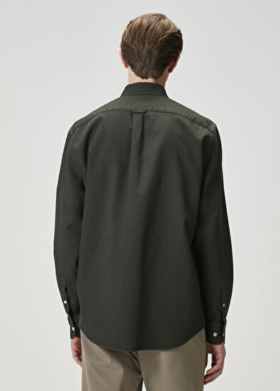 Beymen Club Comfort Fit Khaki Textured Shirt - 5