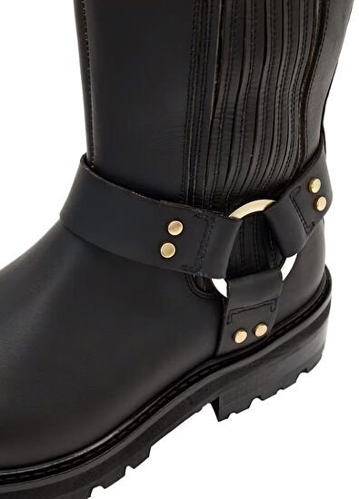 Maddie Siyah Kadın Deri Çizme - Görsel 5