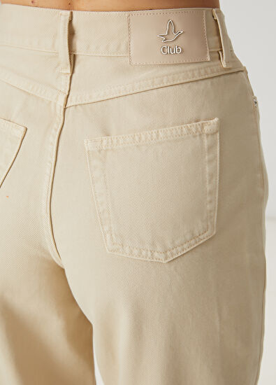 Beymen Club Tapered Fit Cream Jeans - 6