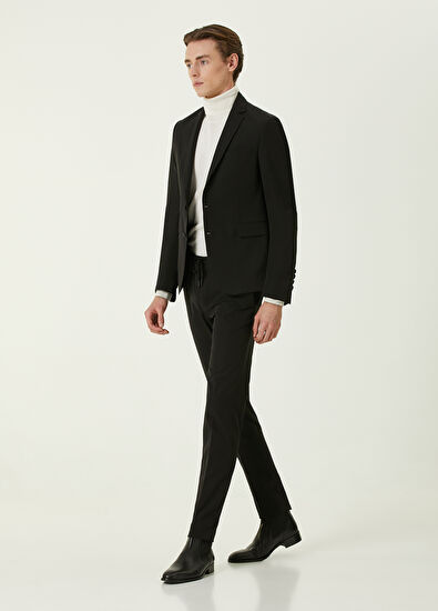 Beymen Club Slim Fit Drop 6 Siyah Gofreli Takım Elbise - 3