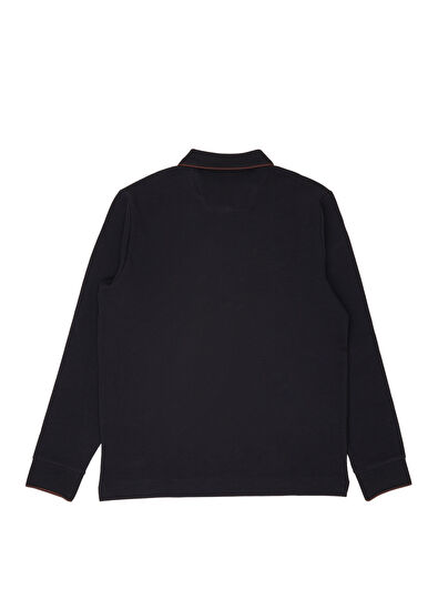 Beymen Club Comfort Fit Dark Navy Ottoman Polo Sweatshirt - 6