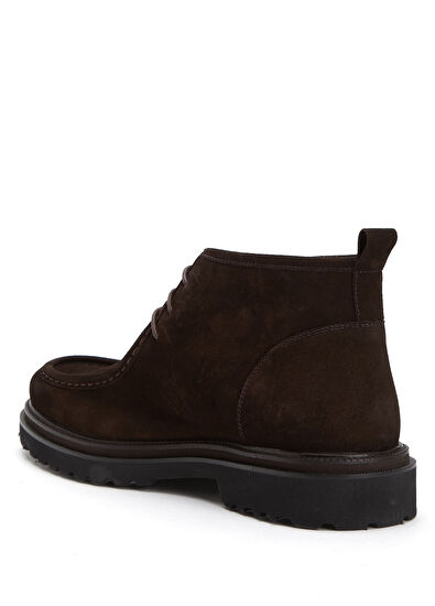 Beymen Club Brown Men's Smart Classic Suede Boots - 3