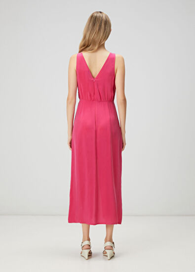 Beymen Club Pembe Düğüm Detaylı Uzun Elbise - 5